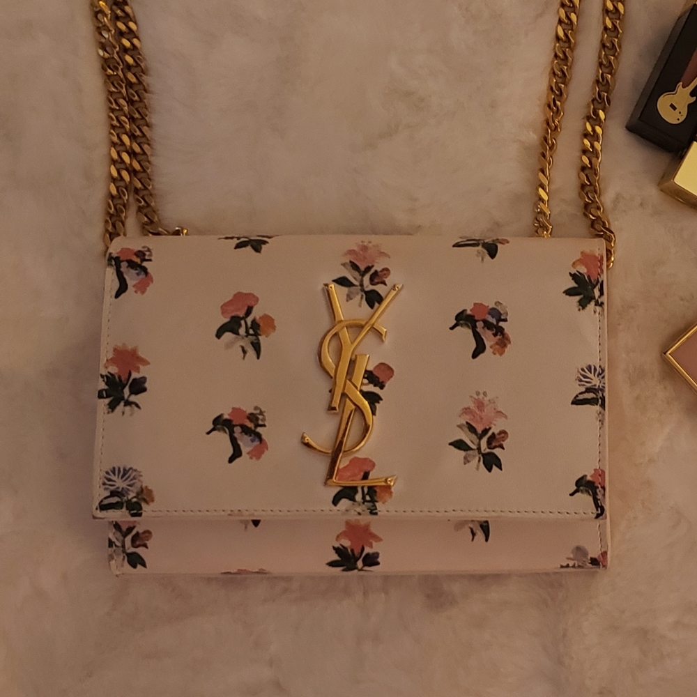 YSL Praire Flower  Monogram Kate 100% Authentic